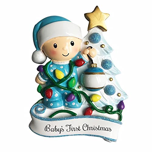 2025 Personalized Ornament Baby's First Christmas Baby Boy Decorating Christmas Tree Ornament Artisanal Customized Decoration Baby Ornaments-Free Personalization