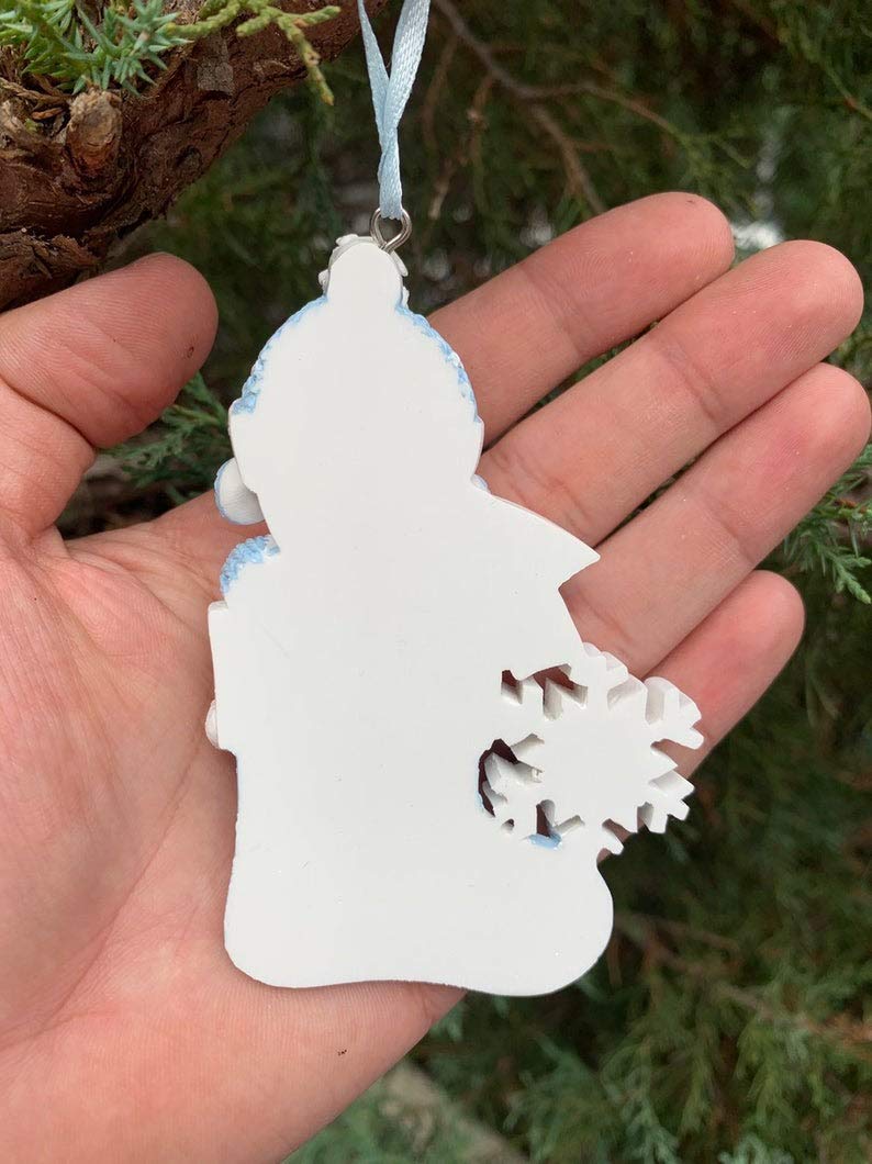 2025 Babys First Christmas Personalized Ornament Boy, Babies First, Grandson 1st Gift, Newborn Baby Gift Ideas, Baby's First Christmas 2025 - Handpainted Blue Ornament