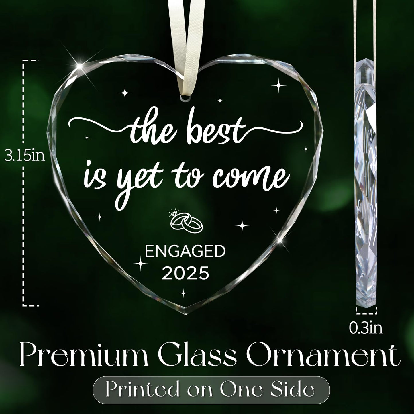 Engagement Gifts for Couples 2025, Engagement 2025 Ornament Engaged Gift for Her, Women,Friends, Bride to Be Gifts, First Christmas Engaged Ornament 2025