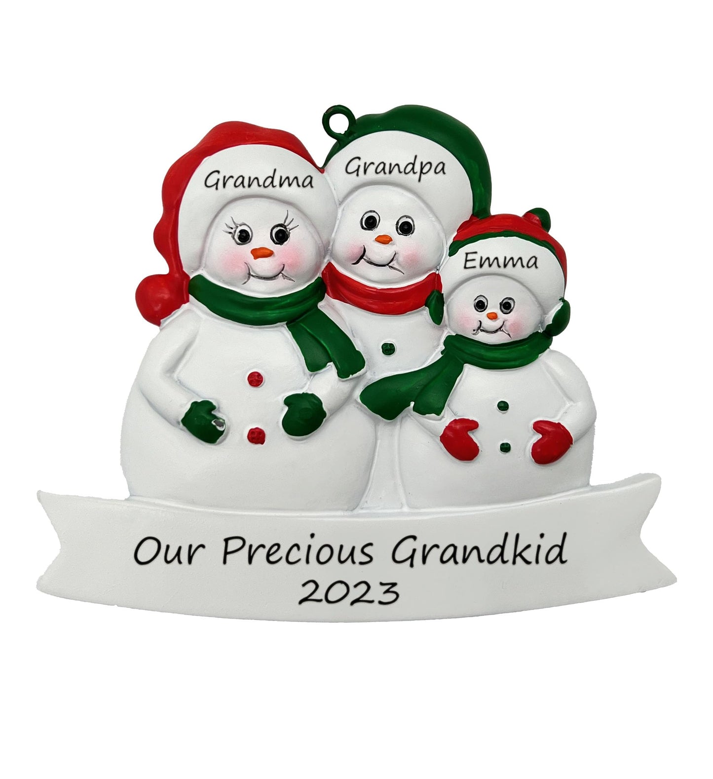 CHEERZEER CUSTOMIZE Grandparents & Grandkid Christmas Ornament - Personalized Grandson & Granddaughter Ornament - First Christmas as Grandparents