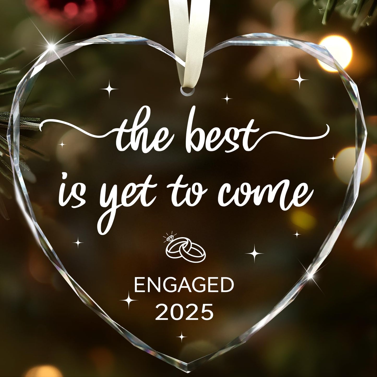 Engagement Gifts for Couples 2025, Engagement 2025 Ornament Engaged Gift for Her, Women,Friends, Bride to Be Gifts, First Christmas Engaged Ornament 2025