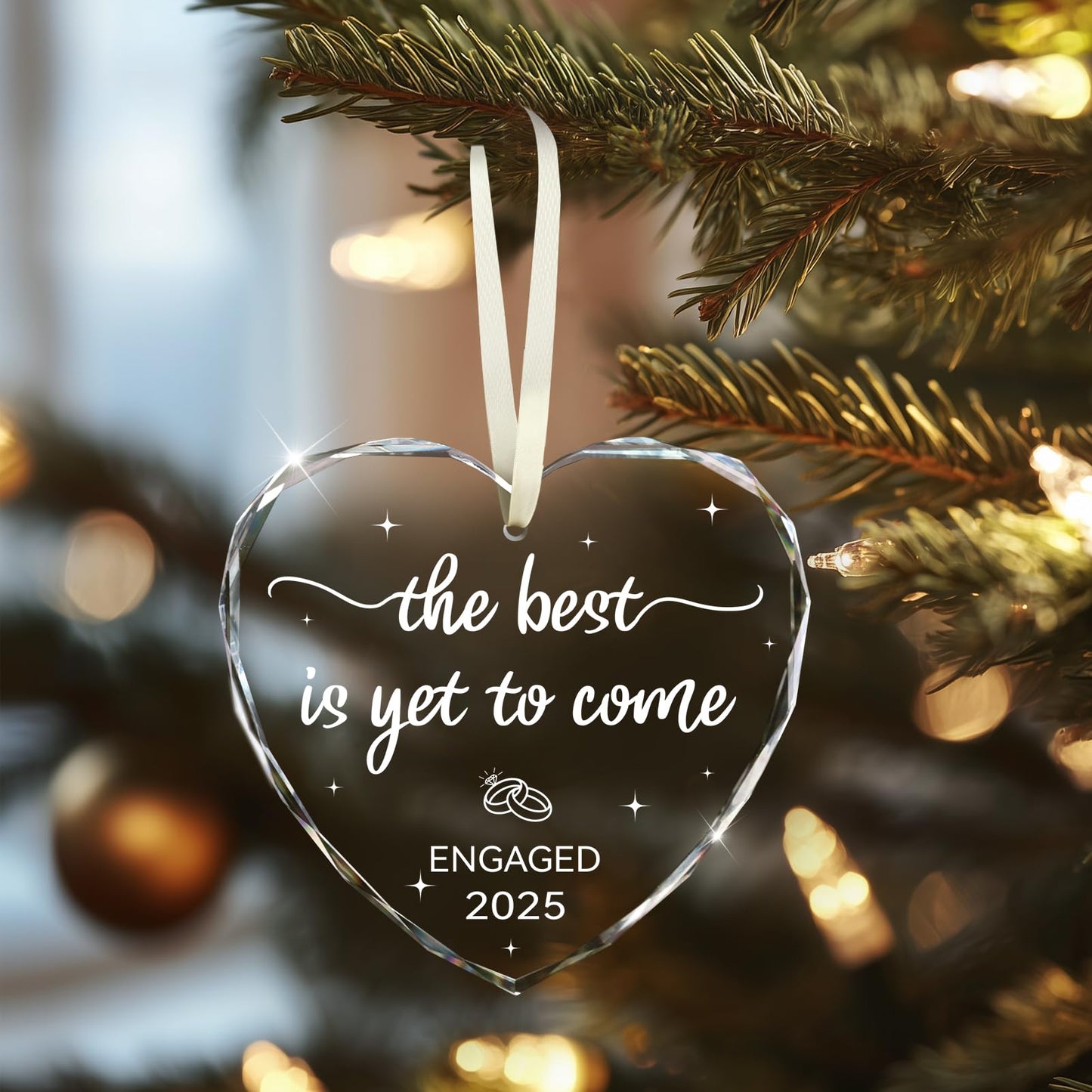 Engagement Gifts for Couples 2025, Engagement 2025 Ornament Engaged Gift for Her, Women,Friends, Bride to Be Gifts, First Christmas Engaged Ornament 2025