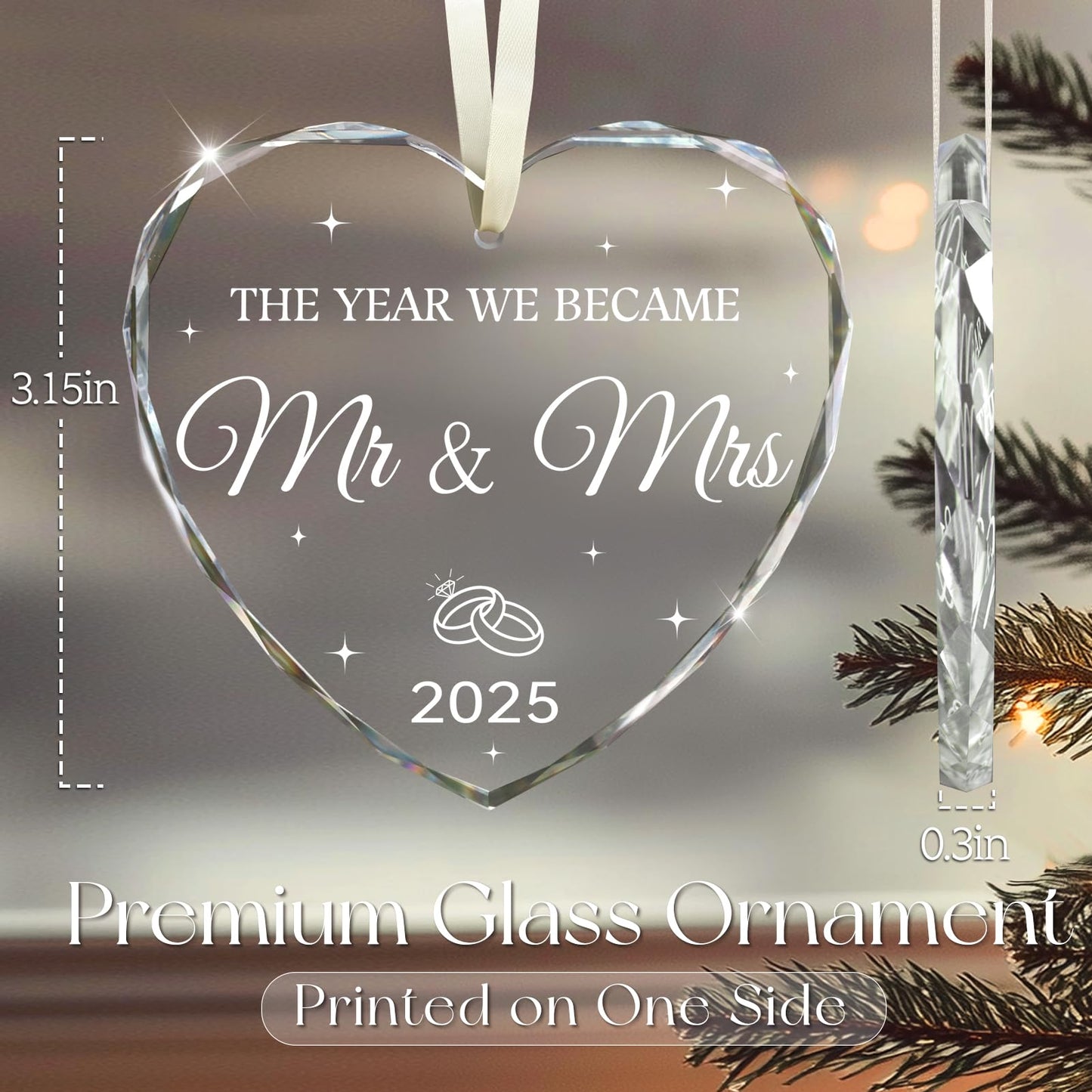 Wedding Gifts for Couples 2025, Mr and Mrs Gifts for Bride Newly Wed GIF ts for Her Just Married Ornaments 2025 Just Married Decorations Bridal Shower Ornaments