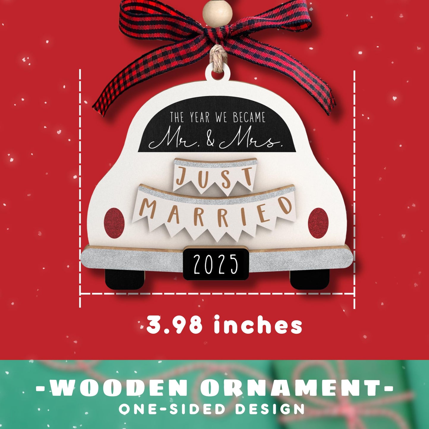 Pawzity Wedding Gifts - Mr and Mrs Gifts - Wedding Gift for Couples 2025, Bride, Future Mr and Mrs - Bridal Shower Bride Gift Ideas for Her, Married Couple, Newlywed - Wood Hanging Ornament 2025