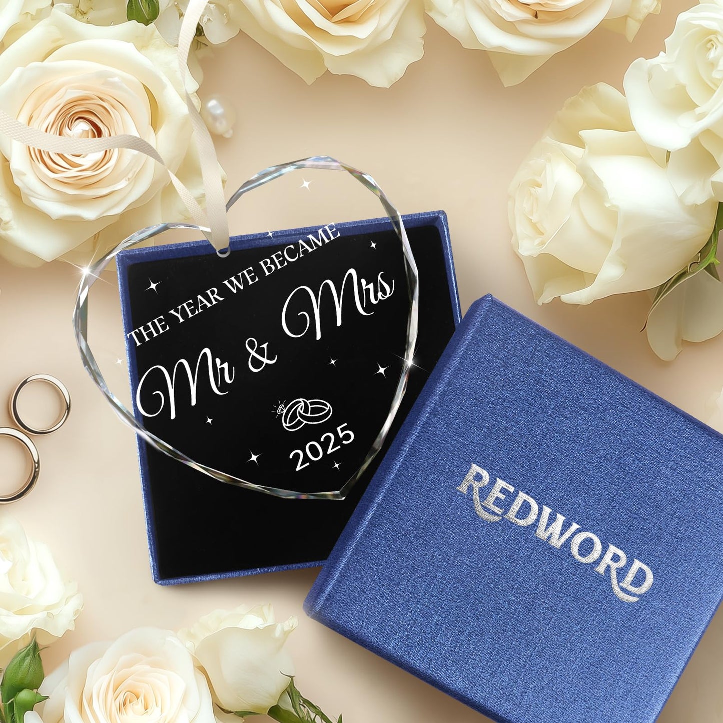 Wedding Gifts for Couples 2025, Mr and Mrs Gifts for Bride Newly Wed GIF ts for Her Just Married Ornaments 2025 Just Married Decorations Bridal Shower Ornaments
