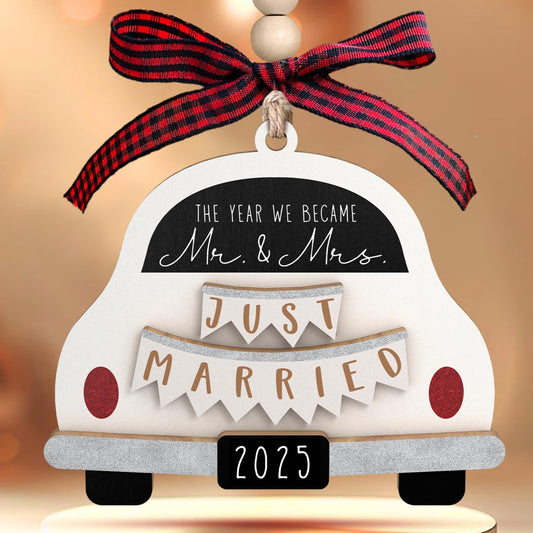 Pawzity Wedding Gifts - Mr and Mrs Gifts - Wedding Gift for Couples 2025, Bride, Future Mr and Mrs - Bridal Shower Bride Gift Ideas for Her, Married Couple, Newlywed - Wood Hanging Ornament 2025